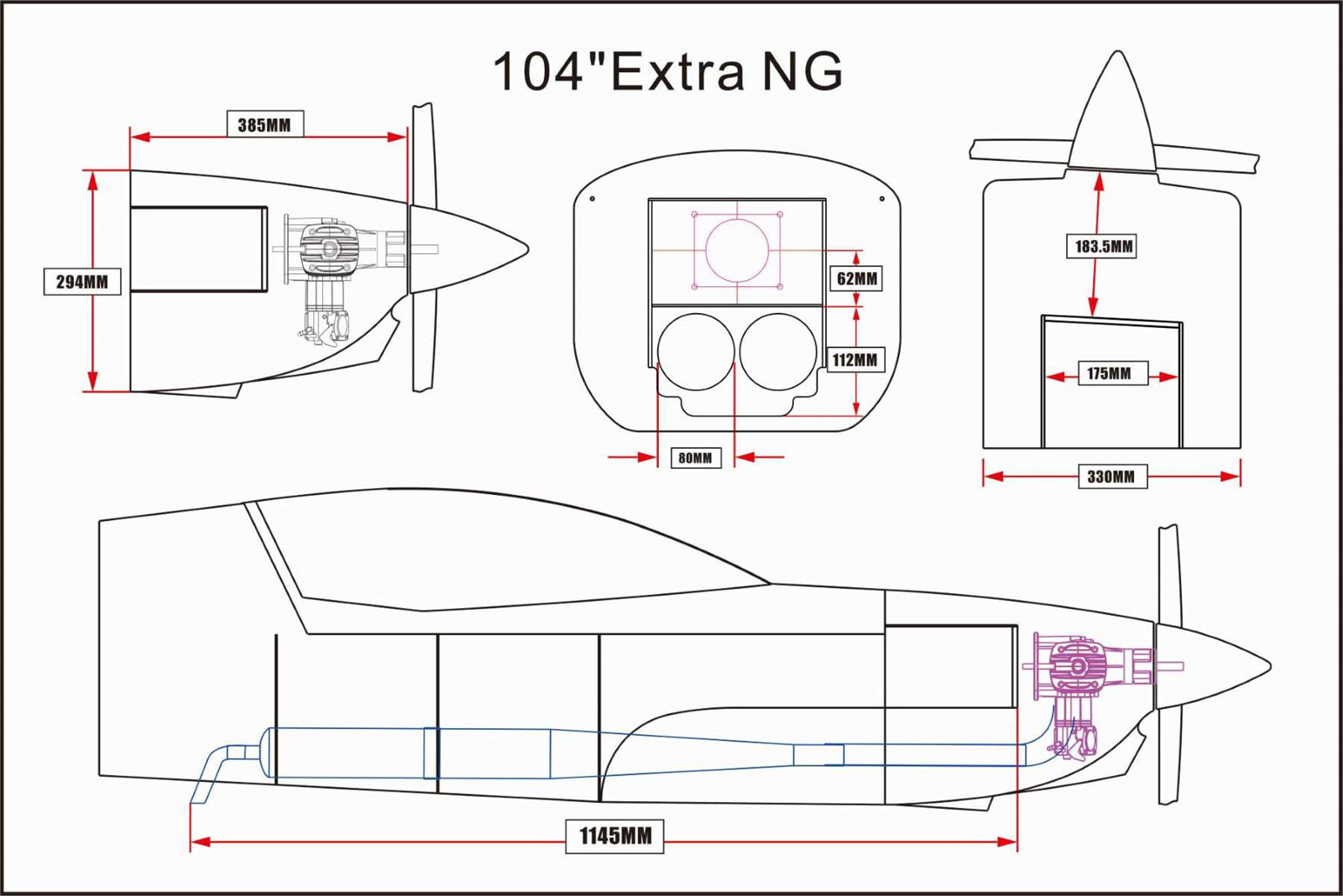 Extra NG - 104 V1 - weiß/rot/blau - A