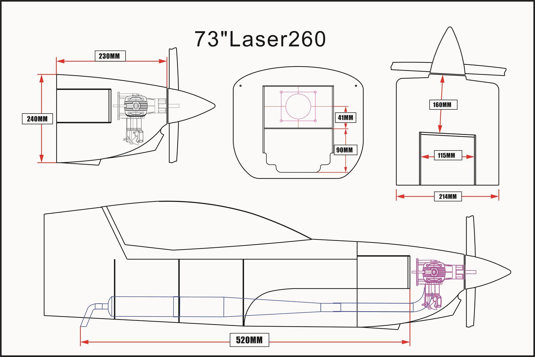 Laser 260 - 74 - V4 - gelb/weiß/blau - D