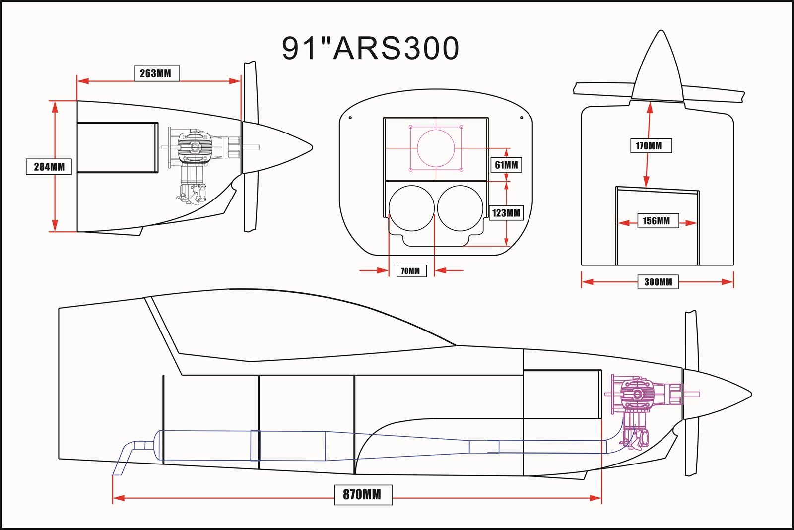 ARS 300 - 91 V2 - weiß/blau/grün - D