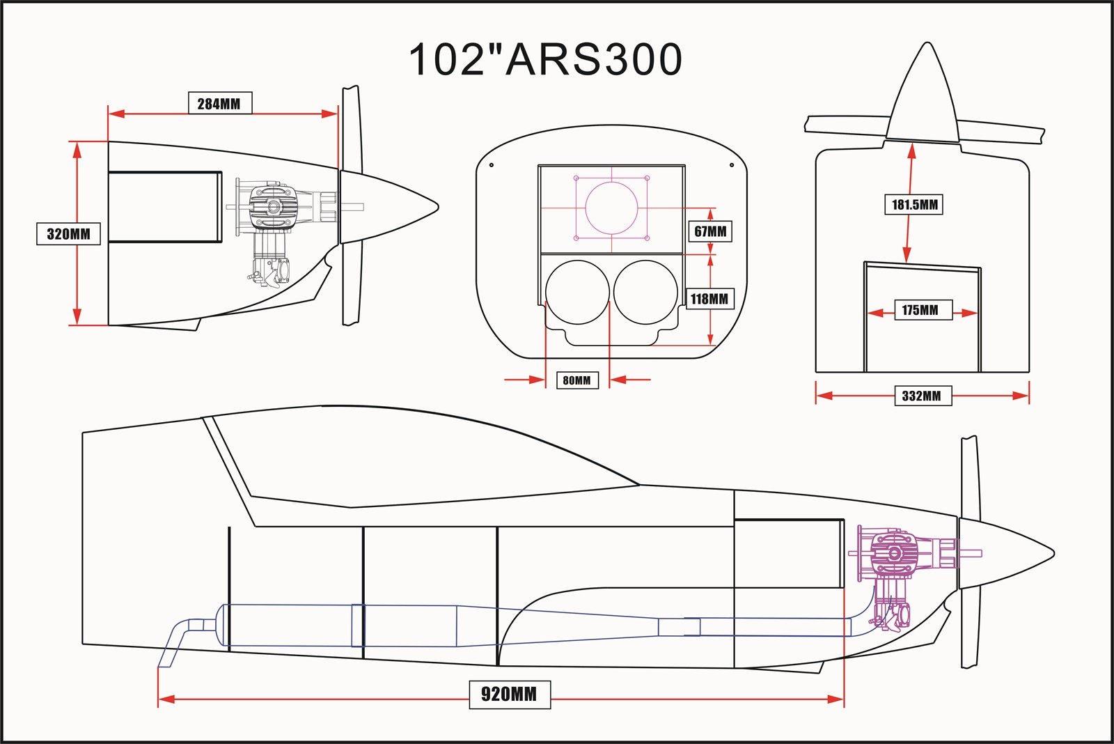 ARS 300 - 102 V3 - orange/grau/weiß - E