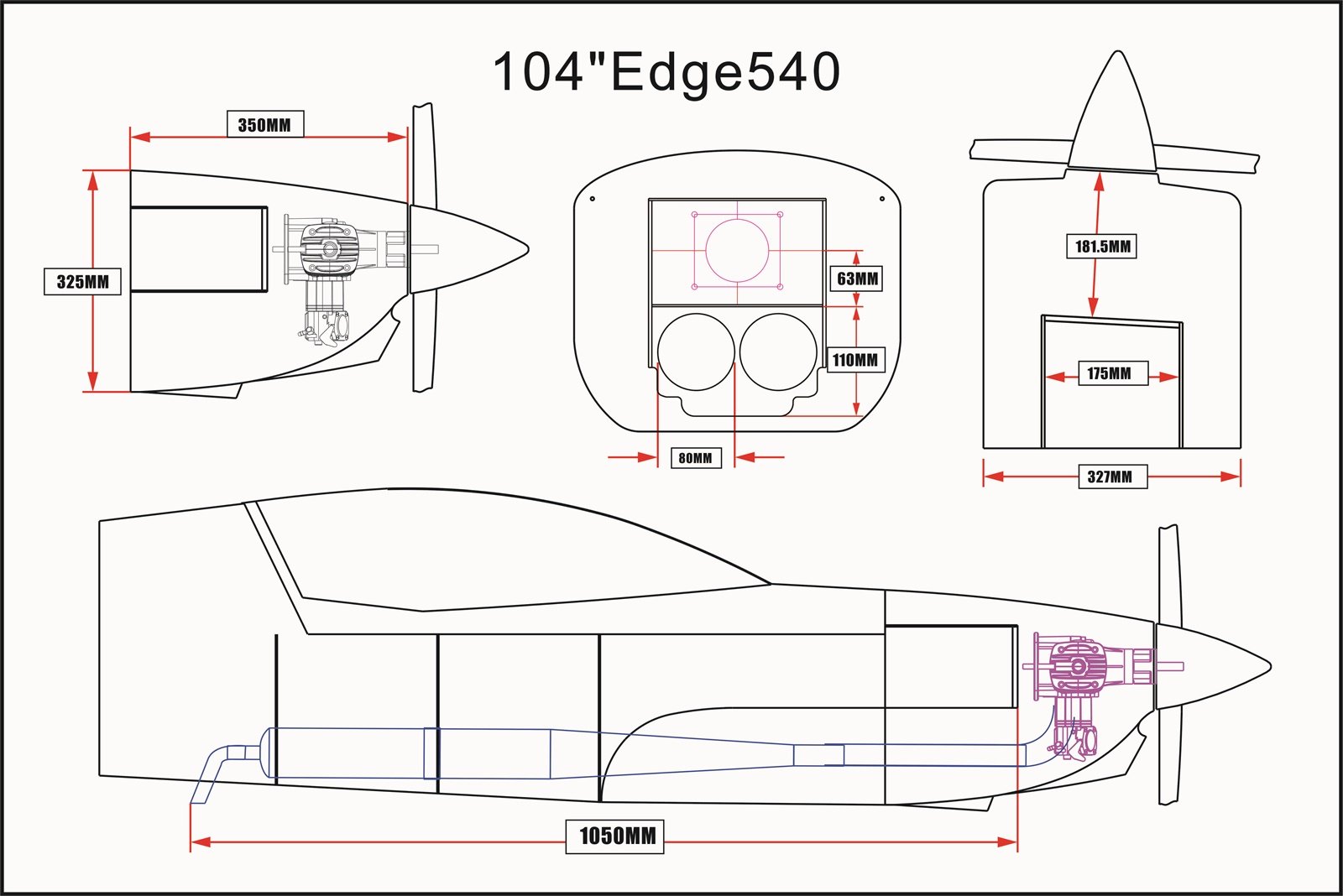 Edge 540 - 104 V3 - gelb/grau/weiß - F