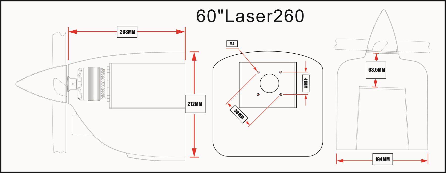 LASER 260 - 60 V2 - rot/weiß/schwarz