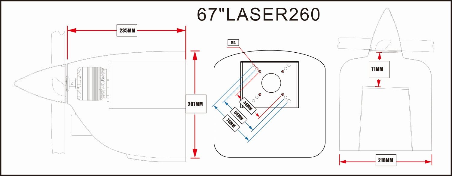 Laser 260 - 67 - rot/weiß/blau - C