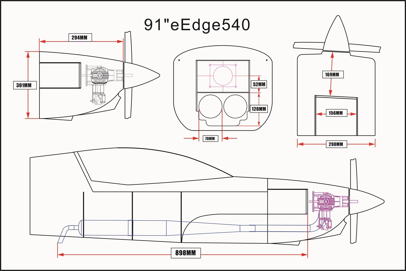 Edge 540 - 91 V2 - grau/grün/weiß - D