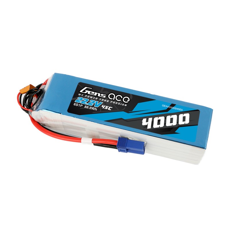 4000mAh 22.2V 45C 6S1P LiPo