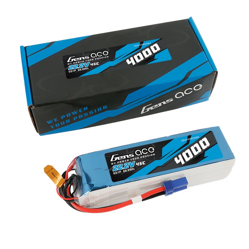 4000mAh 22.2V 45C 6S1P LiPo