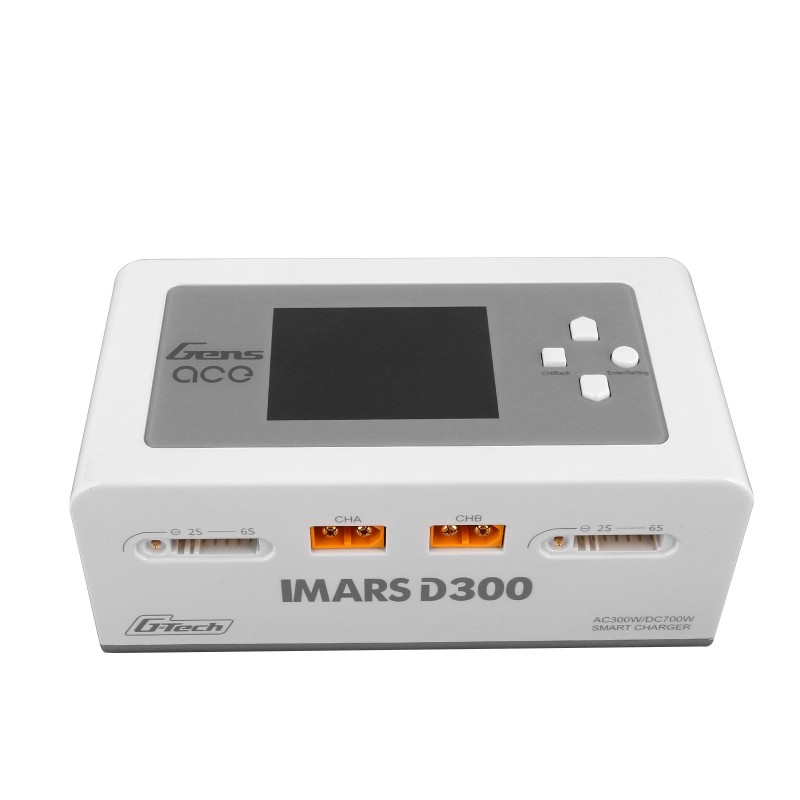 iMars D300 G-Tech Channel AC/DC 300W/700W RC Battery Charger-EU White